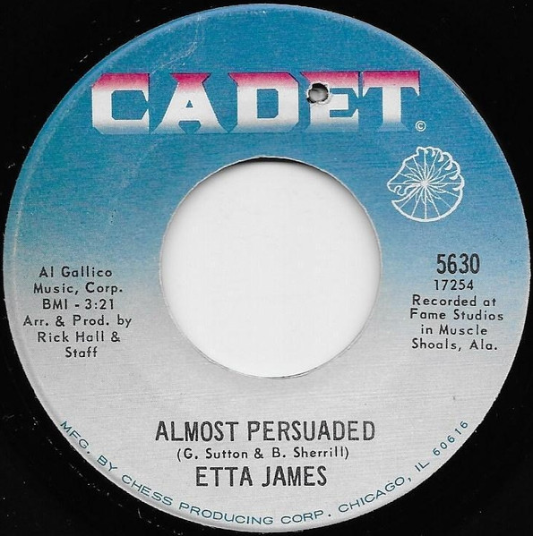 Etta James - Almost Persuaded / Steal Away | Cadet (5630) - main