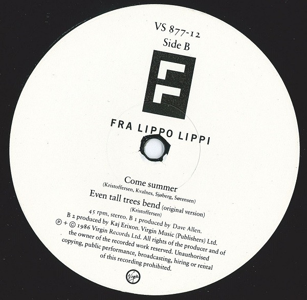 Fra Lippo Lippi - Come Summer | Virgin (VS 877-12) - 4