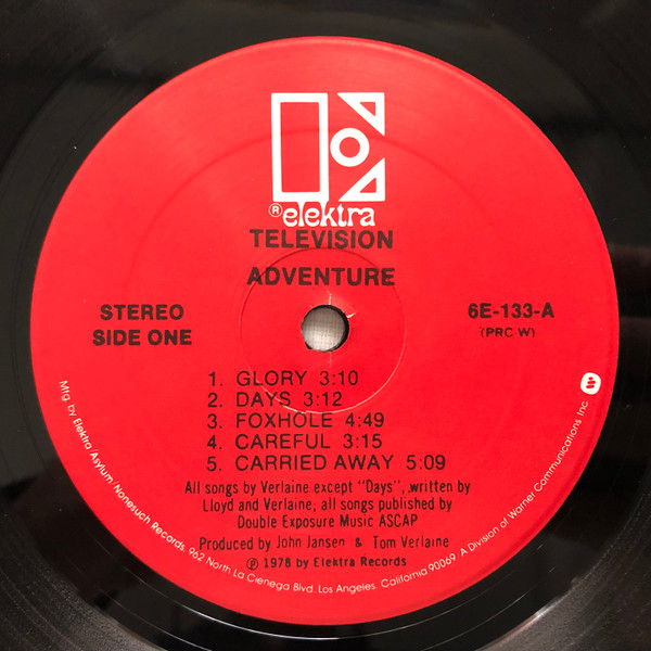 Television - Adventure | Elektra (6E-133) - 2