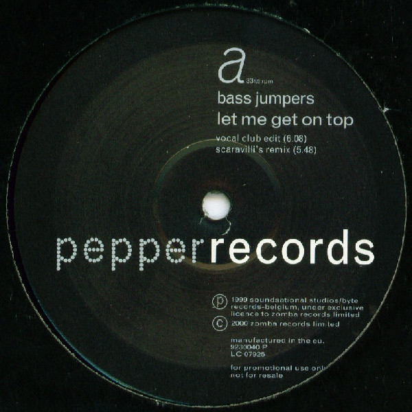 Bass Jumpers - Let Me Get On Top | Pepper Records (9230040 P) - main