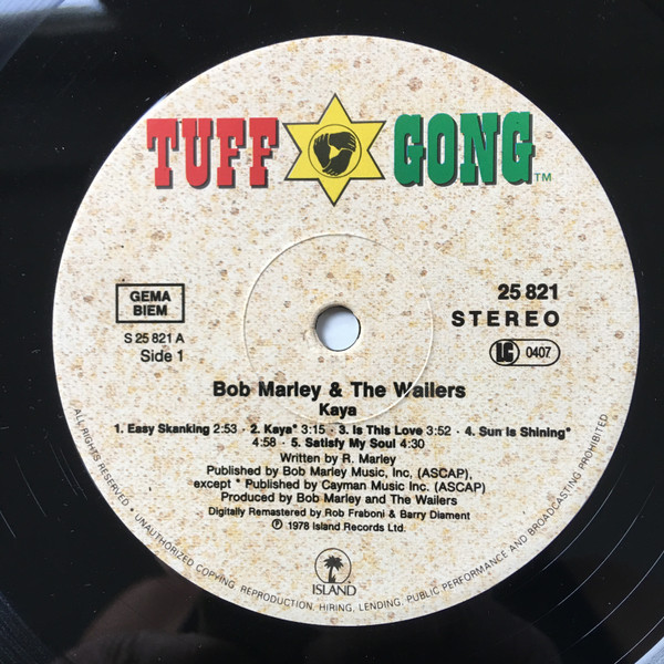 Bob Marley & The Wailers - Kaya | Tuff Gong (25821) - 3 Bob Marley & The Wailers - Kaya | Tuff Gong (25821) - 3