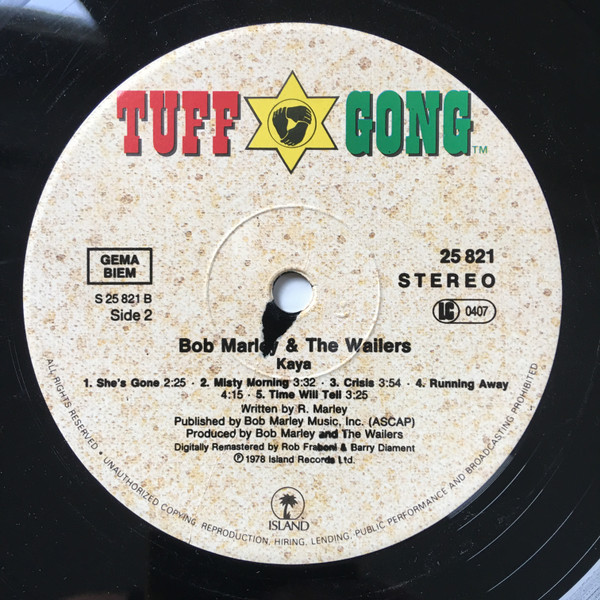 Bob Marley & The Wailers - Kaya | Tuff Gong (25821) - 4 Bob Marley & The Wailers - Kaya | Tuff Gong (25821) - 4