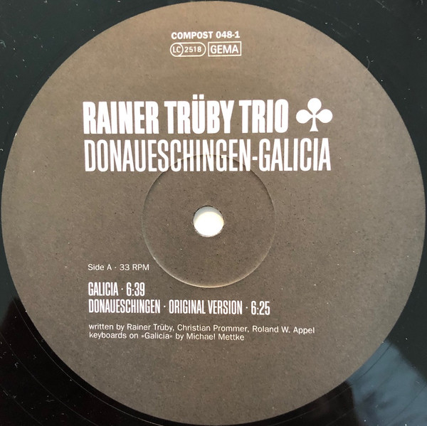 Trüby Trio - Donaueschingen-Galicia | Compost Records (COMPOST 048-1) - 3 Trüby Trio - Donaueschingen-Galicia | Compost Records (COMPOST 048-1) - 3