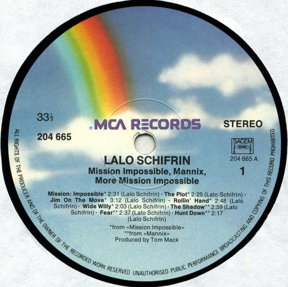 Lalo Schifrin - Mission: Impossible, Mannix, More Mission: Impossible | MCA Records (204 665) - 2
