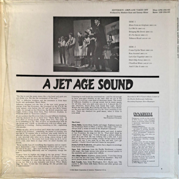 Jefferson Airplane - Jefferson Airplane Takes Off | RCA Victor (LPM-3584) - 2