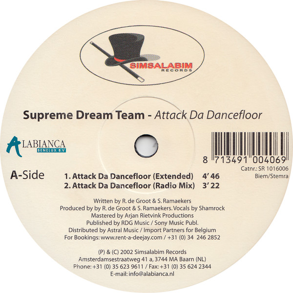 Supreme Dream Team - Attack Da Dancefloor | Simsalabim Records (SR 1016006)