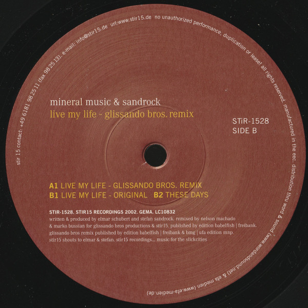 Mineral Music & Stefan Sandrock - Live My Life (Glissando Bros. Remix) | STIR15 Recordings (STiR-1528) - 2