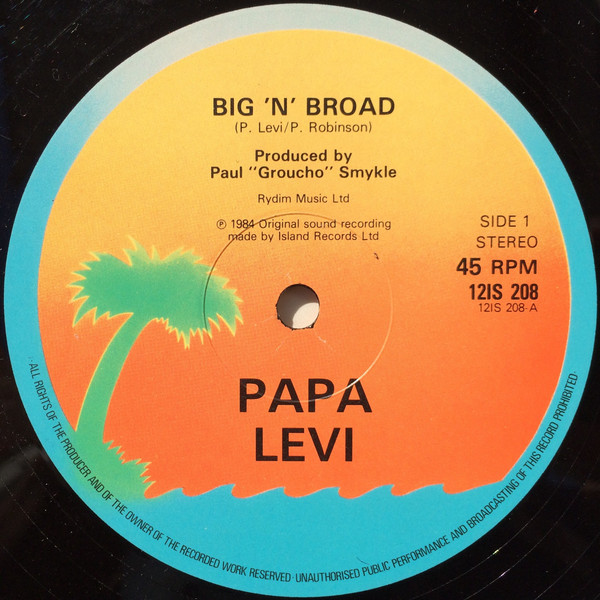 Papa Levi - Big 'N' Broad | Island Records (12 IS 208)