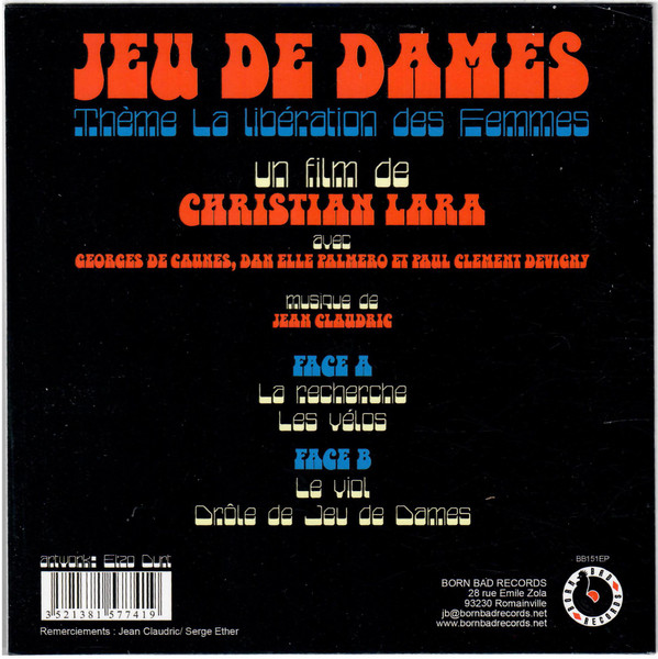 Jean Claudric - Jeu De Dames | Born Bad Records (BB151EP) - 2 Jean Claudric - Jeu De Dames | Born Bad Records (BB151EP) - 2