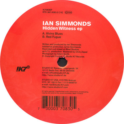 Ian Simmonds - Hidden Witness EP | !K7 Records (!K7083EP)