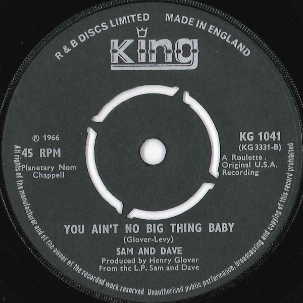 Sam & Dave - No More Pain | King Records (KG 1041) - 2
