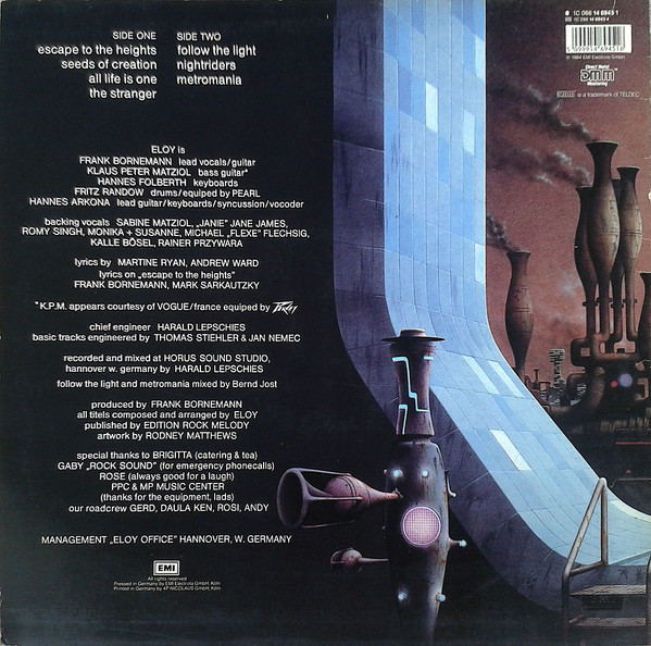 Eloy - Metromania | Harvest (1C 066 14 6945 1) - 2