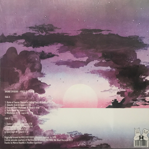 Bruno Spoerri - Voice Of Taurus | We Release Whatever The Fuck We Want Records (WRWTFWW014) - 2