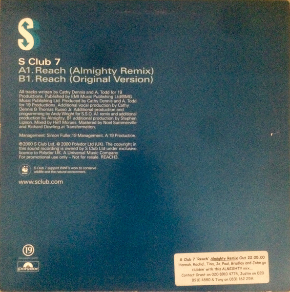 S Club 7 - Reach | Polydor (REACH3) - 2