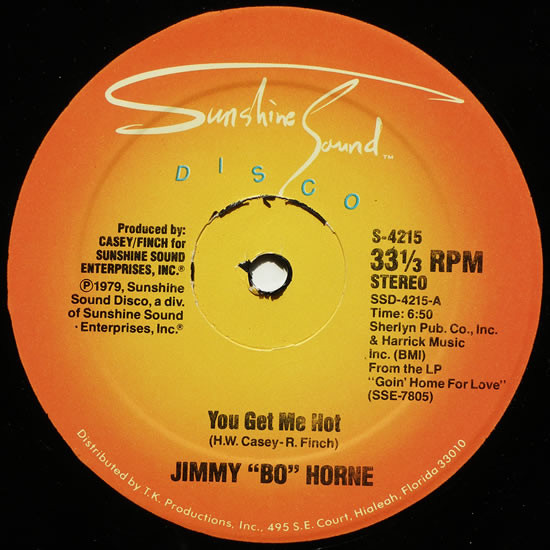 Jimmy "Bo" Horne - You Get Me Hot / They Long To Be Close To You | Sunshine Sound Disco (S-4215)