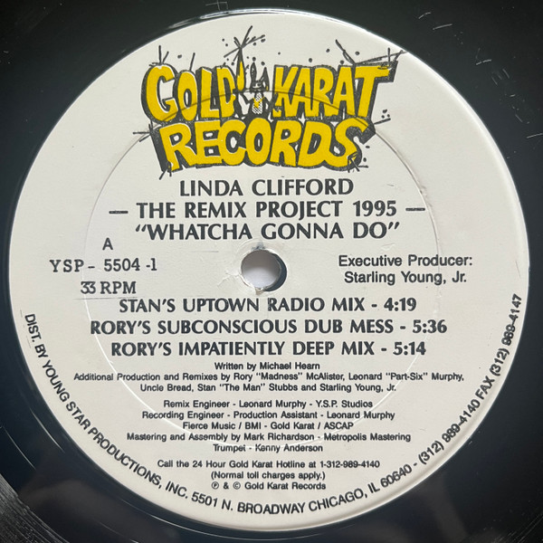 Linda Clifford - Whatcha Gonna Do (The Remix Project 1995) | Gold Karat Records (YSP-5504-1) Linda Clifford - Whatcha Gonna Do (The Remix Project 1995) | Gold Karat Records (YSP-5504-1)