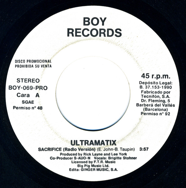 Ultramatix - Sacrifice | Boy Records (BOY-069-PRO)