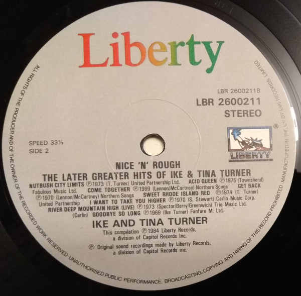 Ike & Tina Turner & The Ikettes - Nice 'N' Rough (The Later Greater Hits Of Ike & Tina Turner & The Ikettes) | Liberty (LBR 2600211) - 4 Ike & Tina Turner & The Ikettes - Nice 'N' Rough (The Later Greater Hits Of Ike & Tina Turner & The Ikettes) | Liberty (LBR 2600211) - 4