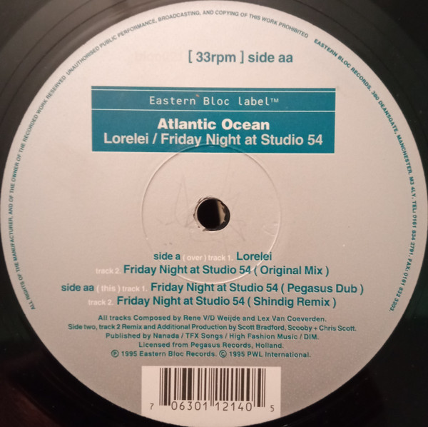 Atlantic Ocean - Lorelei / Friday Night At Studio 54 | Eastern Bloc Records (bloc021) - 3 Atlantic Ocean - Lorelei / Friday Night At Studio 54 | Eastern Bloc Records (bloc021) - 3