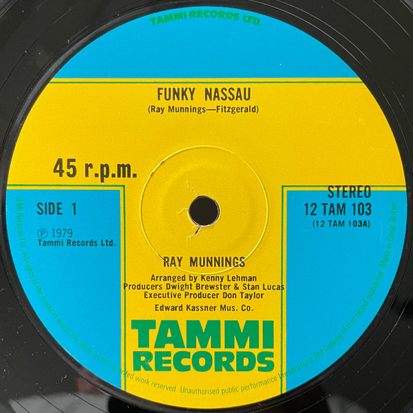 Ray Munnings - Funky Nassau / Jump In The Water | Tammi Records (12 TAM 103) - main