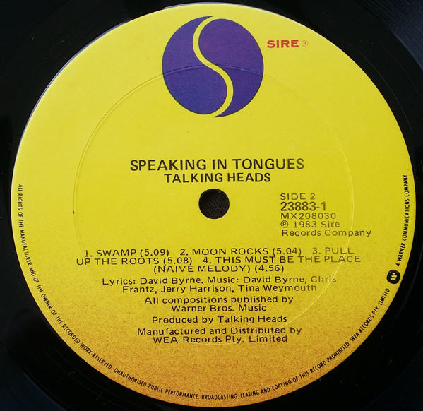 Talking Heads - Speaking In Tongues | Sire (23883-1) - 4