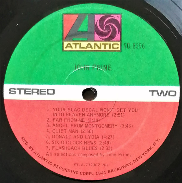 John Prine - John Prine | Atlantic (SD 8296) - 4 John Prine - John Prine | Atlantic (SD 8296) - 4