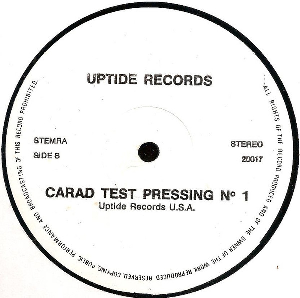 Various - Carad Test Pressing N°1 | Uptide Records (20017) - 2 Various - Carad Test Pressing N°1 | Uptide Records (20017) - 2