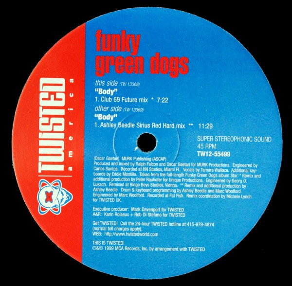Funky Green Dogs - Body | Twisted America Records (TW12-55499) - 3