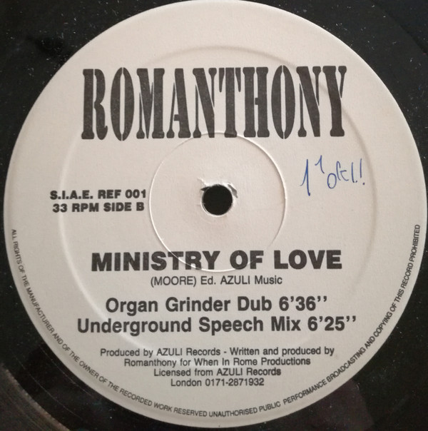 Romanthony - Ministry Of Love | Reform (REF 001) - 2