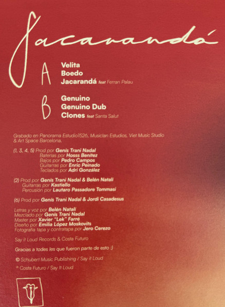 Belén Natalí - Jacarandá | Say It Loud Records (SILP-D21) - 3