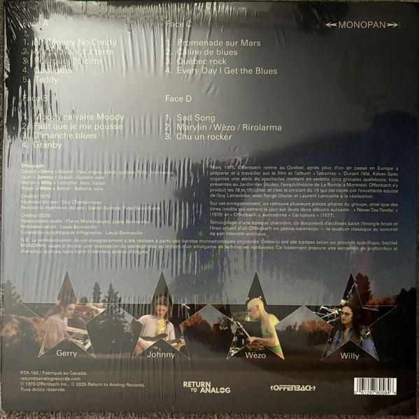 Offenbach - Live Au Jardin Des Étoiles 1975 | Return To Analog (RTA-162) - 2