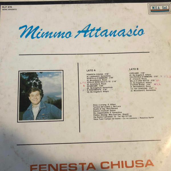 Mimmo Attanasio - Fenesta Chiusa | M.E.A. Sud (RLP 616) - 2 Mimmo Attanasio - Fenesta Chiusa | M.E.A. Sud (RLP 616) - 2