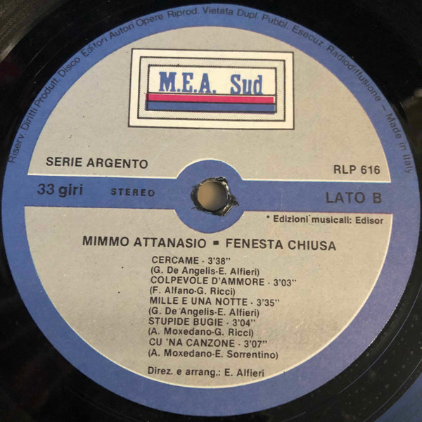 Mimmo Attanasio - Fenesta Chiusa | M.E.A. Sud (RLP 616) - 4 Mimmo Attanasio - Fenesta Chiusa | M.E.A. Sud (RLP 616) - 4