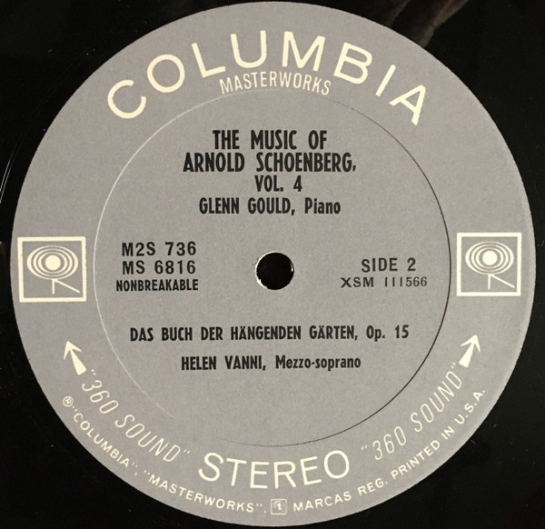 Arnold Schoenberg / Glenn Gould - The Music Of Arnold Schoenberg Vol.4 - The Complete Music For Solo Piano - Songs For Voice & Piano | Columbia Masterworks (M2S 736) - 4 Arnold Schoenberg / Glenn Gould - The Music Of Arnold Schoenberg Vol.4 - The Complete Music For Solo Piano - Songs For Voice & Piano | Columbia Masterworks (M2S 736) - 4