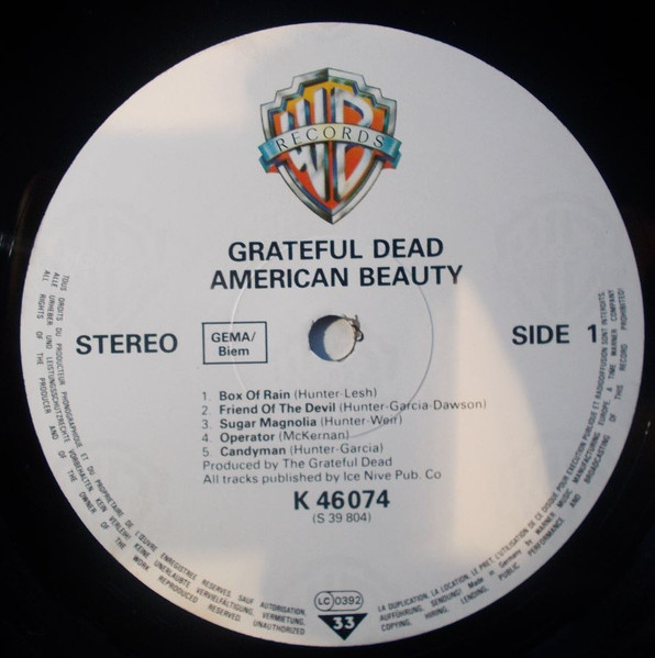 The Grateful Dead - American Beauty | Warner Bros. Records (46 074) - 3