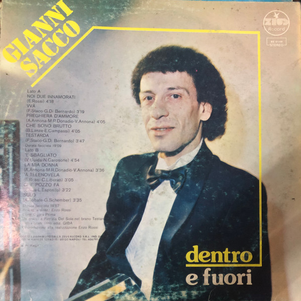 Gianni Sacco - Dentro E Fuori | Zeus Record (BE 0148) - 2 Gianni Sacco - Dentro E Fuori | Zeus Record (BE 0148) - 2