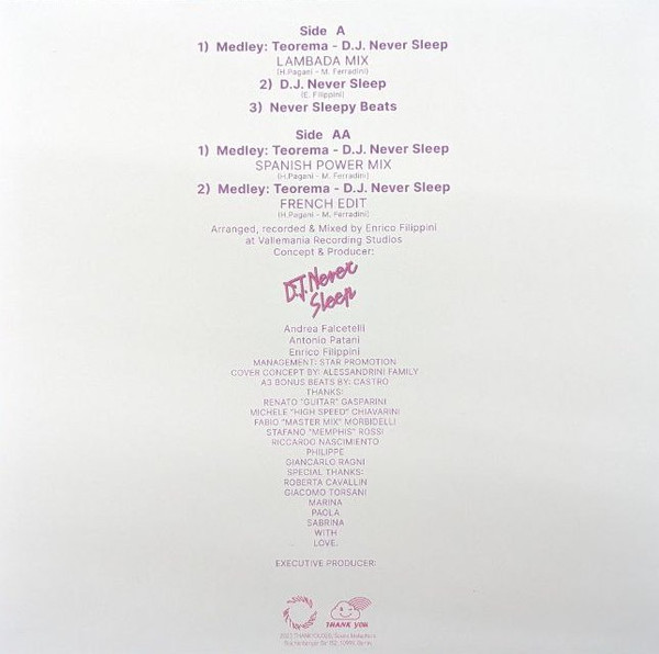D.J. Never Sleep Feat. Patricia Grillo - Teorema | THANK YOU (THANKYOU028)