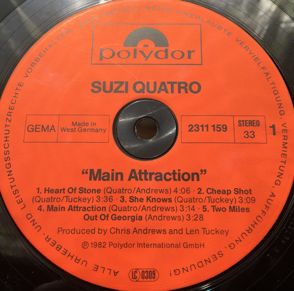 Suzi Quatro - Main Attraction | Polydor (2311 159) - 3