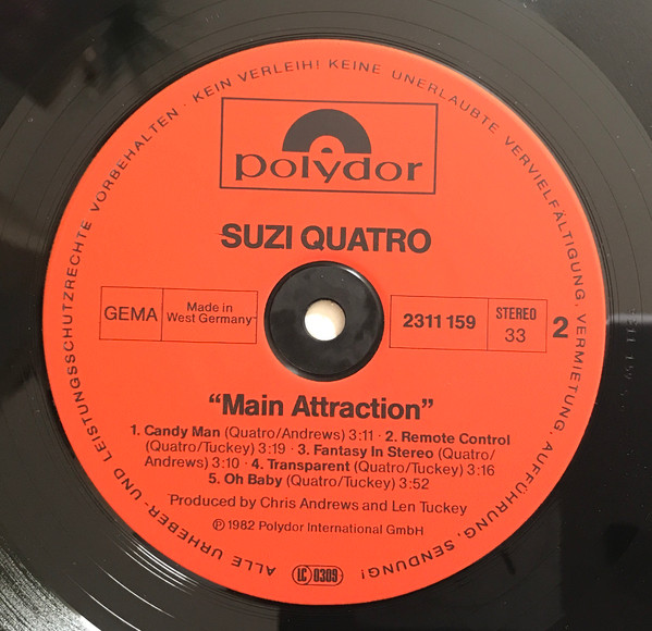 Suzi Quatro - Main Attraction | Polydor (2311 159) - 4