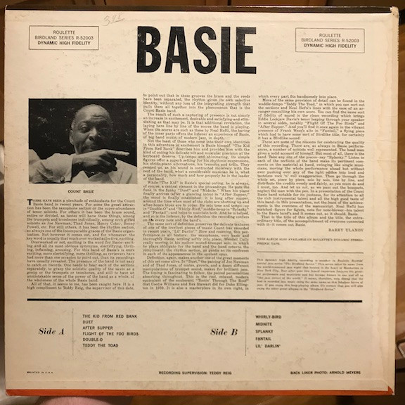 Count Basie Featuring Count Basie Orchestra - Basie | Roulette (R-52003) - 2