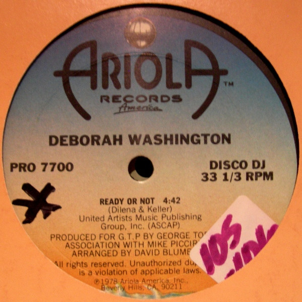 Deborah Washington - Ready Or Not | Ariola Records America (PRO 7700)