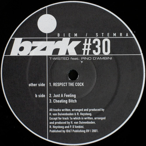 T-Wisted Feat. Pino D'Ambini - Respect The Cock EP | BZRK Records (BZRK 030) - 3 T-Wisted Feat. Pino D'Ambini - Respect The Cock EP | BZRK Records (BZRK 030) - 3