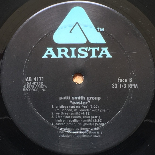 Patti Smith Group - Easter | Arista (AB4171) - 4