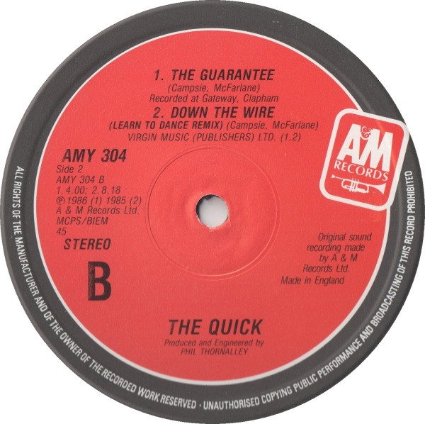 The Quick - Bed Of Nails | A&M Records (AMY 304) - 4 The Quick - Bed Of Nails | A&M Records (AMY 304) - 4