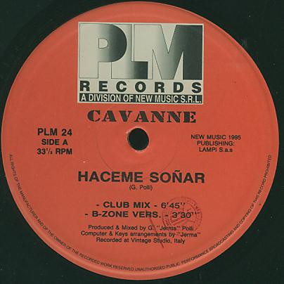 Cavanne - Haceme Soñar | PLM Records (PLM 24) - main