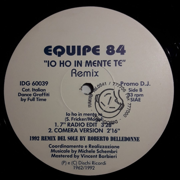 Equipe 84 - Io Ho In Mente Te - Remix | Italian Dance Graffiti (IDG 60039)