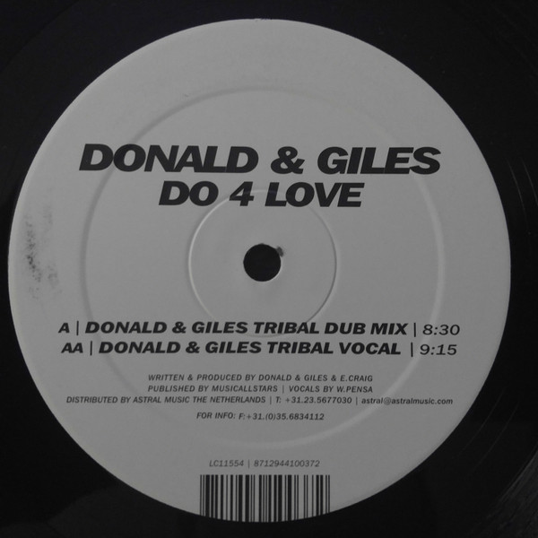 Donald & Giles - Do 4 Love | Spinnin' Records (SP 028 R) - main