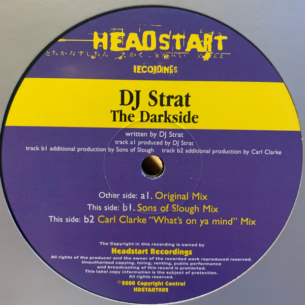 DJ Strat - The Darkside | Headstart Recordings (HDSTART002) - main DJ Strat - The Darkside | Headstart Recordings (HDSTART002) - main