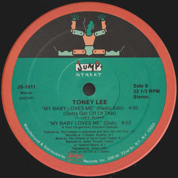Toney Lee - My Baby Loves Me | Jump Street Records (JS 1011) - 3
