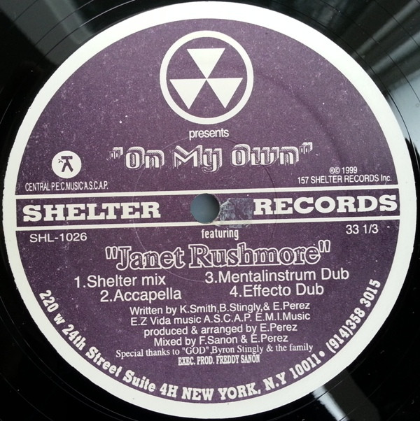 Janet Rushmore - On My Own | Shelter Records (SHL-1026)